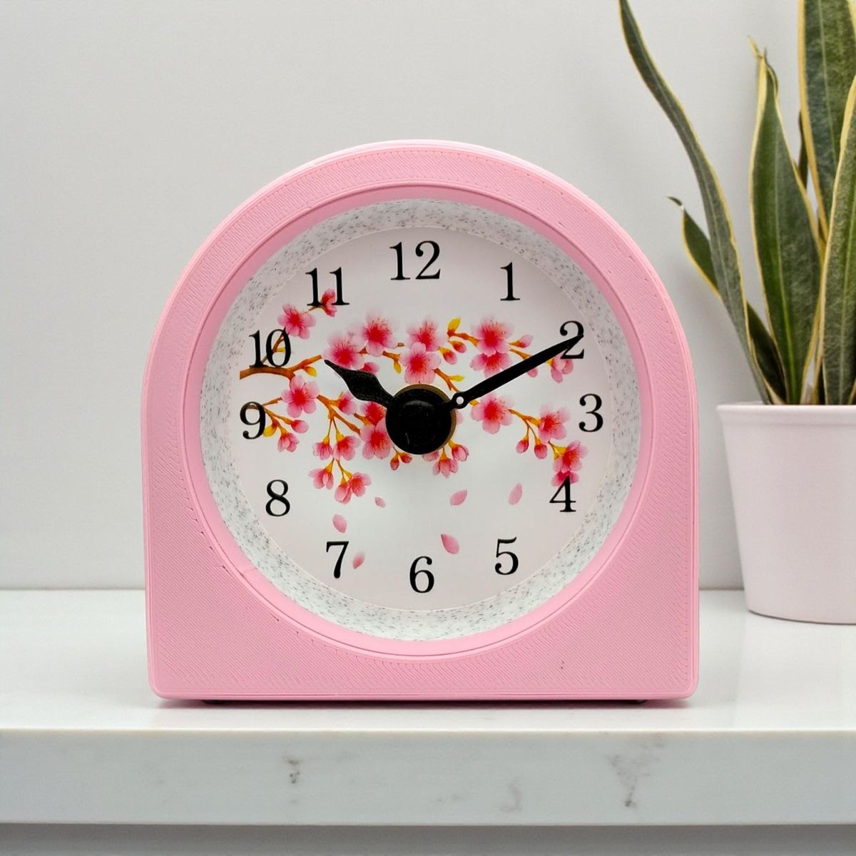Blush Pink Cherry Blossom Clock