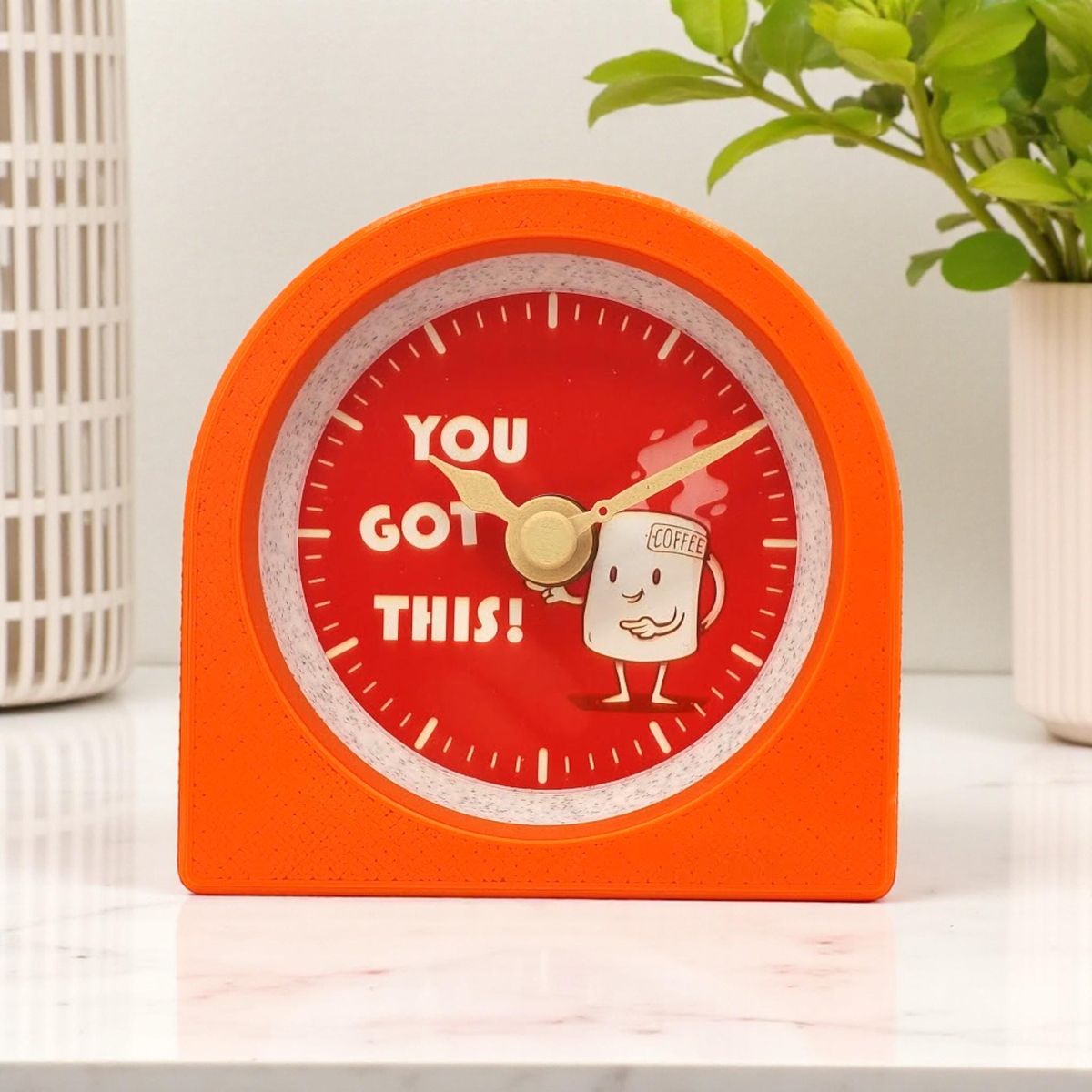Orange You Got This Coffee Clock
