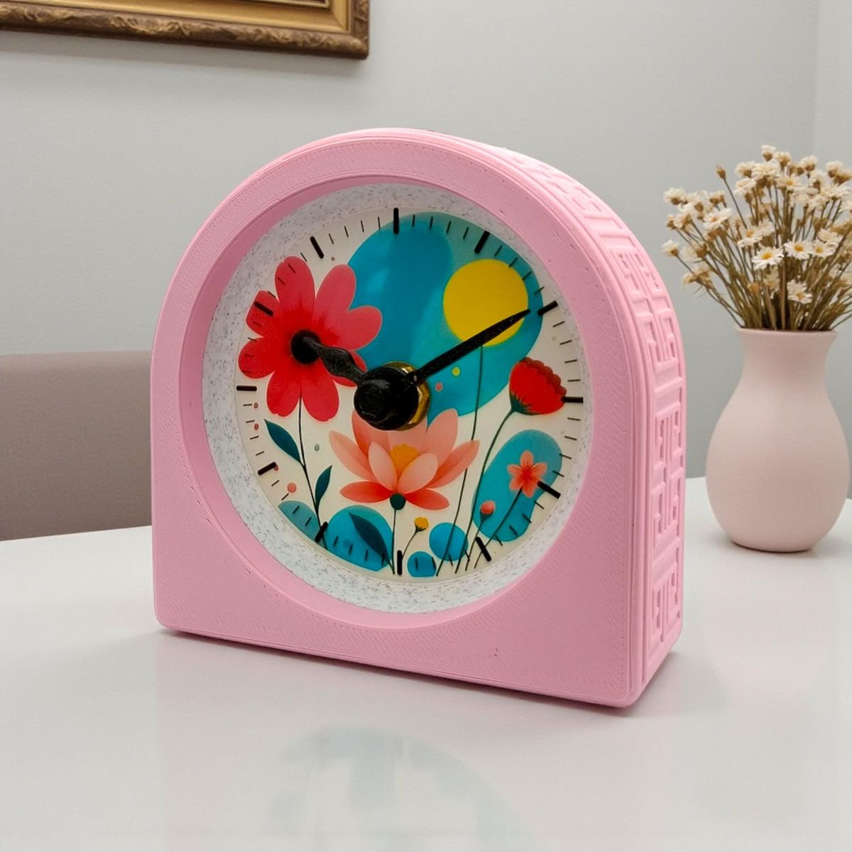 Pink Lotus Flower Clock — view 7