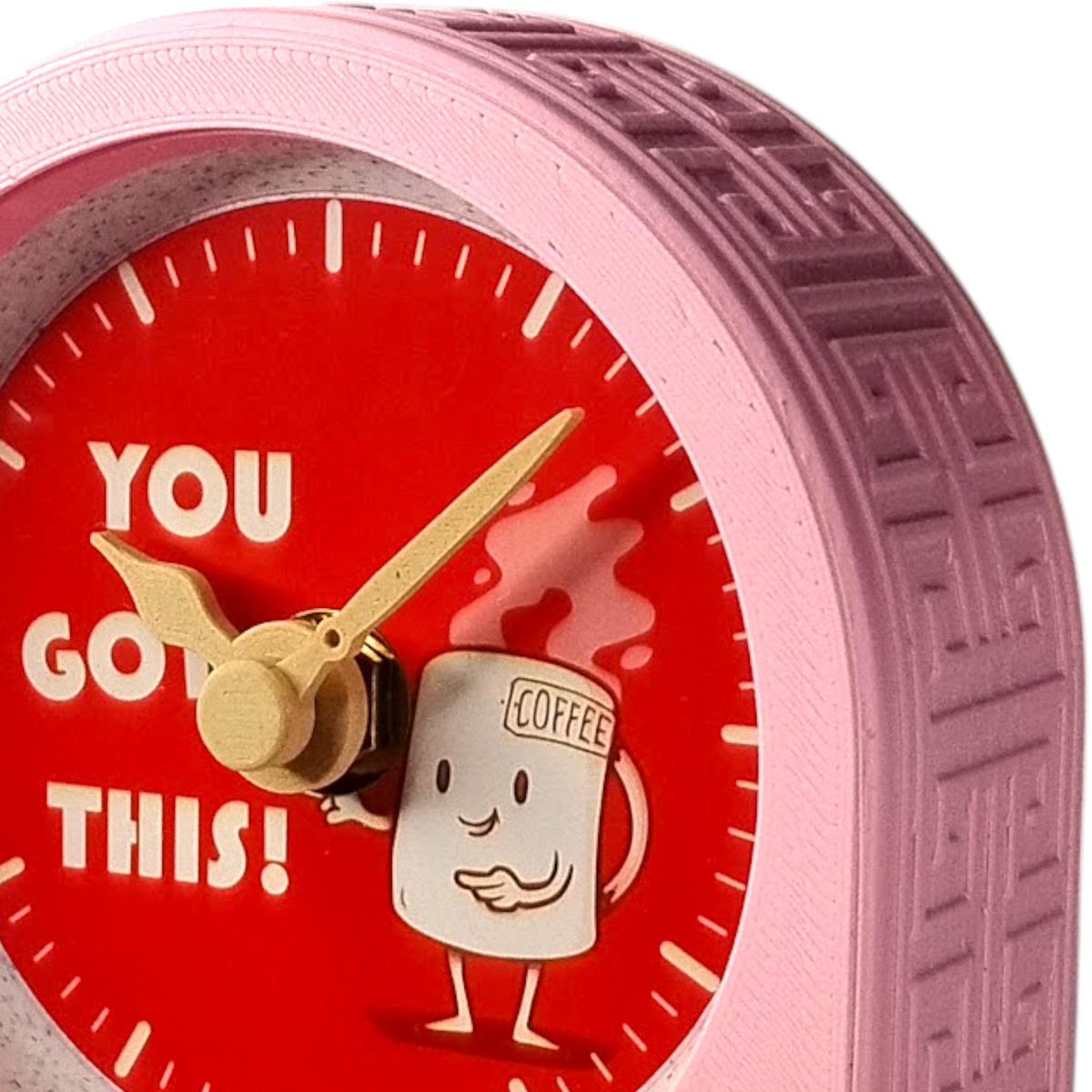 Pink You Got This Coffee Clock — view 4