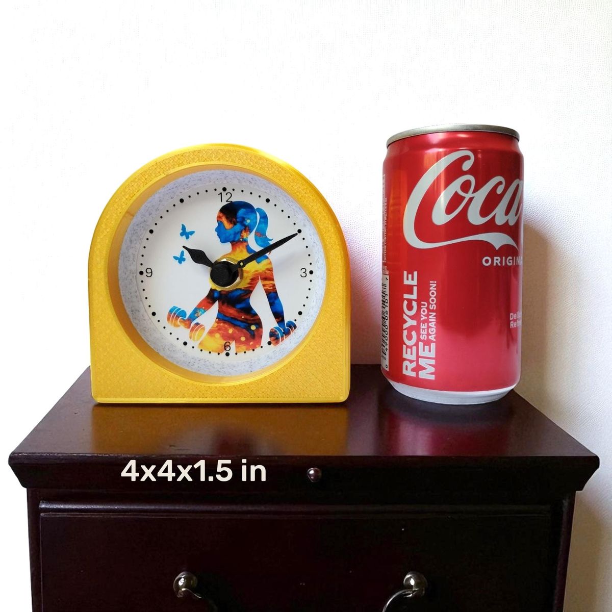 Yellow Fitness Motivation Clock — view 9