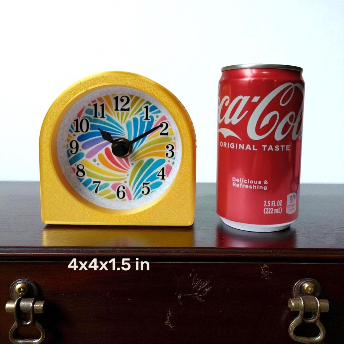 Yellow Spoonflower Swirl Clock — view 9