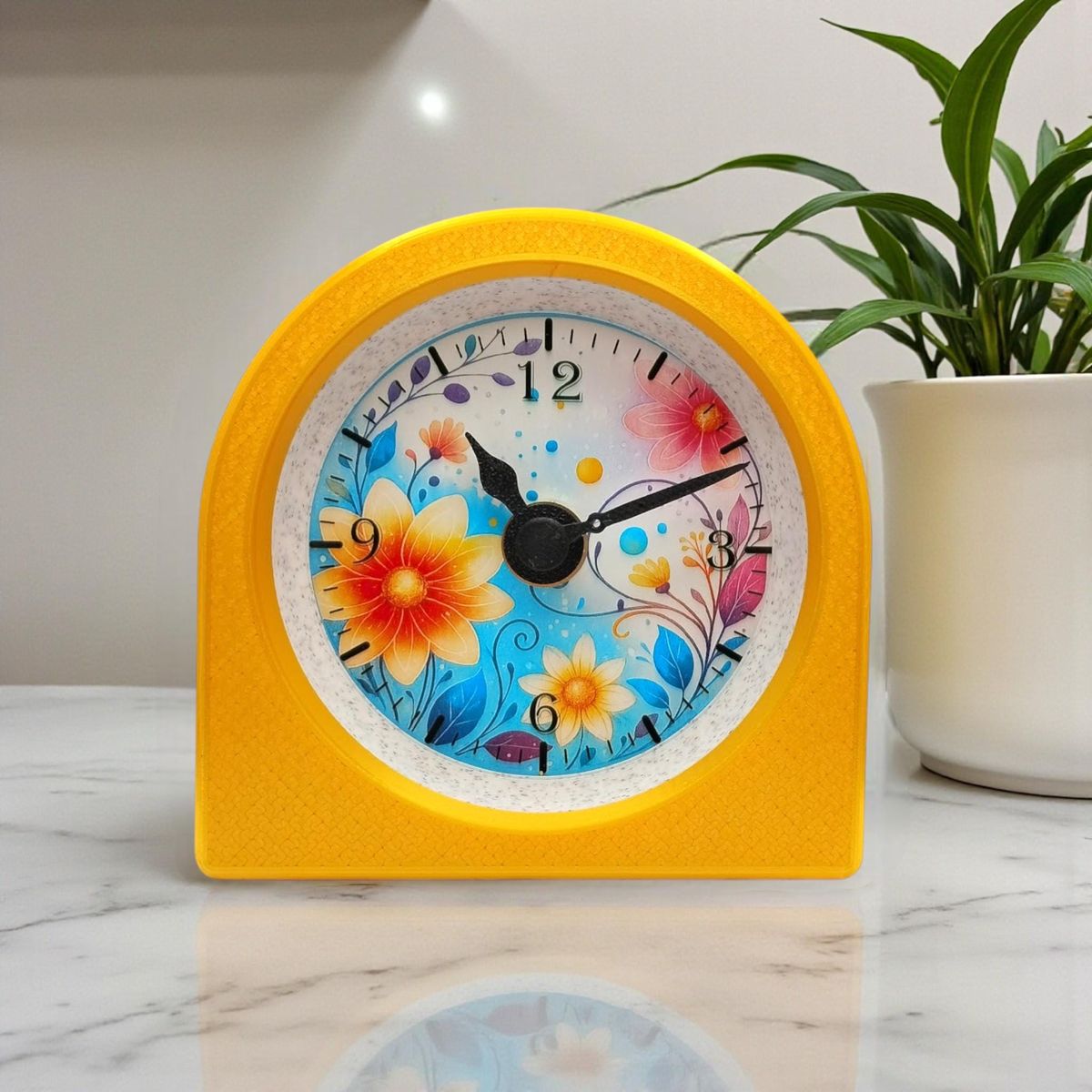 Yellow Wildflower Clock